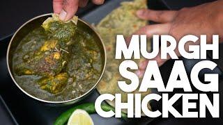  SAAG Chicken - Murgh Saagwala | PALAK or Spinach CHICKEN CURRY | Kravings