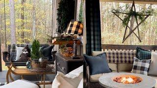 Antique Farmhouse Style Cozy Christmas Cabin Home Tour