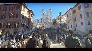 Exploring the Spanish Steps 2024: Rome's Historic Staircase 4K