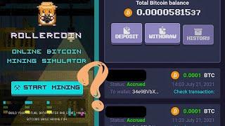 Rollercoin Bitcoin mining website  | Earn Crypto by playing games ️| Site review ️‍️