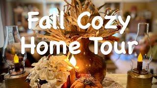 FALL COZY DECOR HOME TOUR 2024 | LIVING ROOM | GUEST BATHROOM | MAXIMALIST