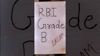 RBI GRADE B️ DREAM OF EVERY BANKER #dream #rbigradeb #banker