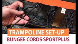 Sportplus Fitness Trampoline Bungee cord Set-up with Spanning Tool