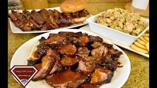 BBQ COUNTRY STYLE RIBS, BRISKET and BBQ CHICKEN RECIPES - TAILGATING Recipes | Cooking With Carolyn