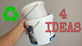 DO NOT THROW OUT PLASTIC BUCKETS 4 IDEAS | RECYCLING ️