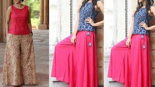 Stylish Summer Special palazzo pants with top designs !!! Summer special clothes !!!Palazzo with top