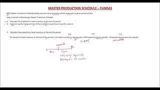 Master Production Schedule (MPS) - Fundas