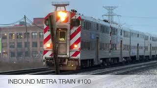 The Complete Metra Morning Rush Hour On The Alternate Schedule At Racine Avenue On February 7, 2024