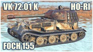 VK 72.01 K, Ho-Ri Samurai & Foch 155 • WoT Blitz Gameplay