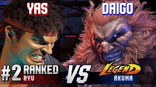 SF6 ▰ YAS (#2 Ranked Ryu) vs DAIGO (Akuma) ▰ High Level Gameplay