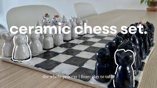 making a ceramic chess set ️ | from clay to table