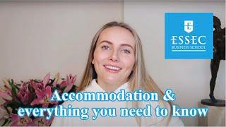 ESSEC accommodation tour & living in dorms vs living in central Paris