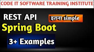 Rest API in Spring Boot | Spring Boot Microservices | Spring Boot Series | codeitsoftwaretraining