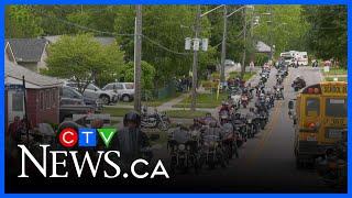 Tens of thousands of motorcycle riders gather in Port Dover