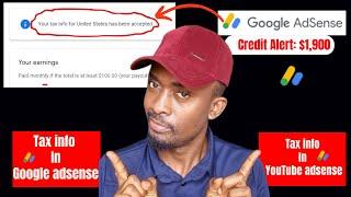 How To Submit Tax Information In Google Adsense 2024 Updated | Tax Information Youtube Adsense