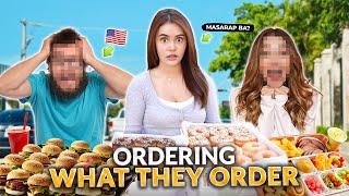 LETTING THE PERSON IN FRONT DECIDE WHAT WE EAT IN USA! | IVANA ALAWI