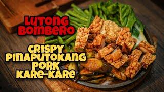 Sizzling Crispy Pinaputokang Pork Kare-kare