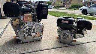 Amazon 418cc Diesel Engine 10hp Unboxing First run