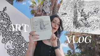 ART vlogsketching by the sea | working on the illustrated book | full-time artist diaries_02