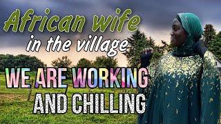 African wife in the village  a lot of work