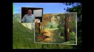 Bill Alexander paints a wonderful path in the forest part 1/3 wet on wet oil painting