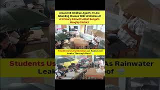 Students Forced to Use Umbrellas in Class  #EducationCrisis #SchoolReality