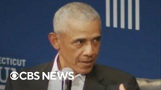 Obama warns that U.S. is "dangerously close" to autocracy