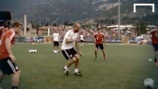 Guardiola joins in Bayern Munich tiki-taka training session