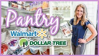 EXTREME PANTRY TRANSFORMATION!  Dollar Tree + Walmart EASY organizing ideas!