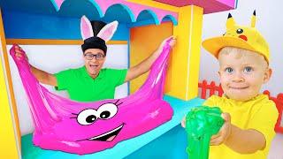 Oliver and Adam Slime Shop Adventure + More Fun Challenges