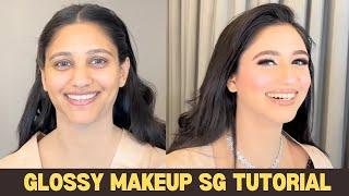 GLOSSY Makeup explained by @Sakshi Gupta Makeup Studio & Academy in simple steps #makeup