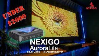 NEW NEXIGO AURORA Lite 4K Ultra Short Throw Laser Projector Huge Specs for Under $2000