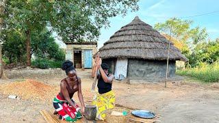 African Village Lifestyle/ making Cassava flour @NabzArah  #shortvideo #africantravel #african