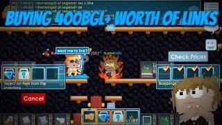 MY BIGGEST TRADE SO FAR!! BUYING EXPENSIVE WORLD LINKS WORTH OF 400BGLS | Growtopia