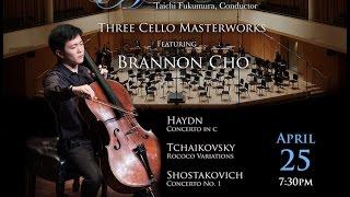 Three Cello Masterworks Featuring Brannon Cho