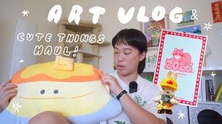 studio vlog  calendar launch prep & an art, stationery, toy haul!