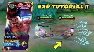 TUTORIAL : LEARN HOW TO WIN IN EXPLANE USING PAQUITO | PAQUITO SIDELANE GAMEPLAY MLBB