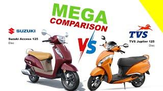 Access 125 vs Jupiter 125 | MEGA COMPARISON | Bike Info