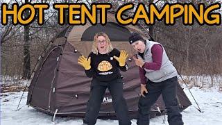 HOT TENT WINTER CAMPING 2020  - Winter Wild Camping - Winter Camping in a Hot Tent: Luxe Hercules