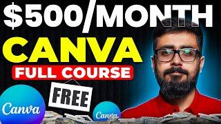 Canva FULL Course For Beginners 2025 [FREE] | How To Use Canva Like a PRO