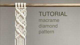 TUTORIAL | macrame diamond pattern | 마크라메 다이아몬드 패턴