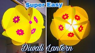 Easy Paper Lantern | Diwali Lantern Making at Home | Diwali Decoration Ideas