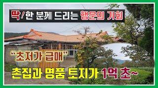 촌집과 토지 매매- 매물969번("초저가 급매"  1억 초~  딱! 한 분께 행운의 기회를 드립니다)