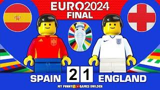 EURO 2024 Final : Spain vs England 2-1  All Goals & Highlights in Lego Football