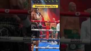 Ngannou drops Tyson Fury #fury #Ngannou #TysonFury