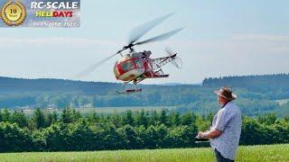 spectacular flight with beautiful RC turbine Lama SA315B from Bernd Pöting with autorotation