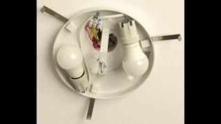 Ceiling lamp IKEA HYBY. How to assemble and install