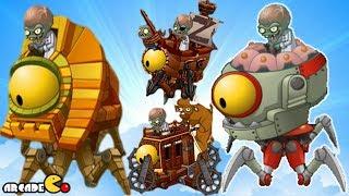 Plants vs Zombies 2: Far Future - NEW Dr ZOMBOSS FIGHT All Four Worlds Zomboss Part 17