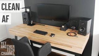 Highly minimal desk PC setup tour