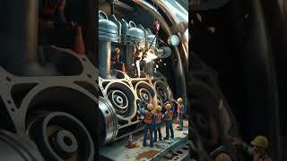 Tiny Workers, Big Repairs – The Miniature Engineering Crew! #shorts #shortsvideo #shortsviral